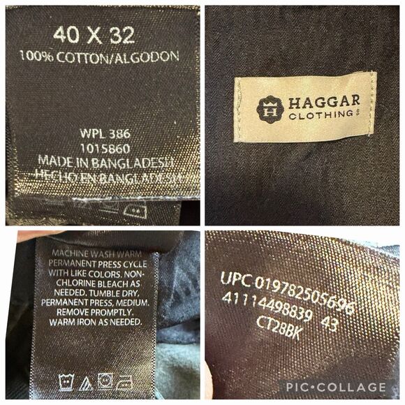 Haggar Men's Straight Fit Stretch Green Corduroy Chino Pants 40 x 32 Adj waist - Picture 3 of 16